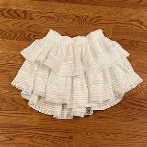 Aerie White Rock N Ruffle Skirt size xs